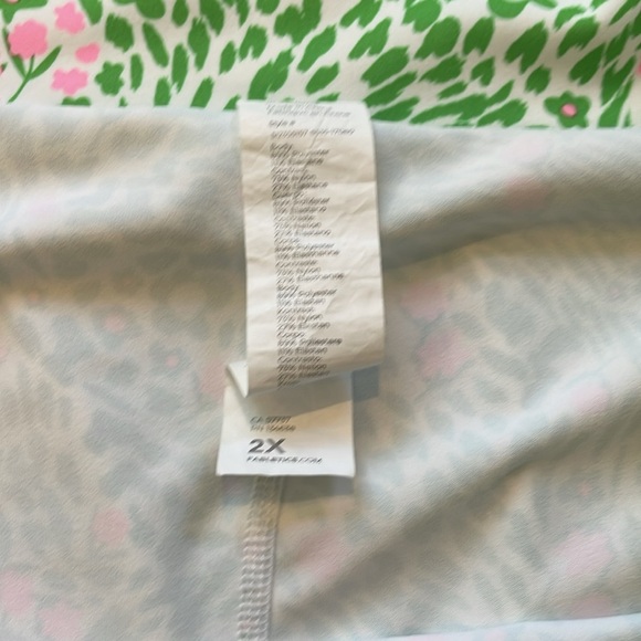 Fabletics flounce matching set skirt/skort bra tank floral 2X pickleball - Picture 11 of 13